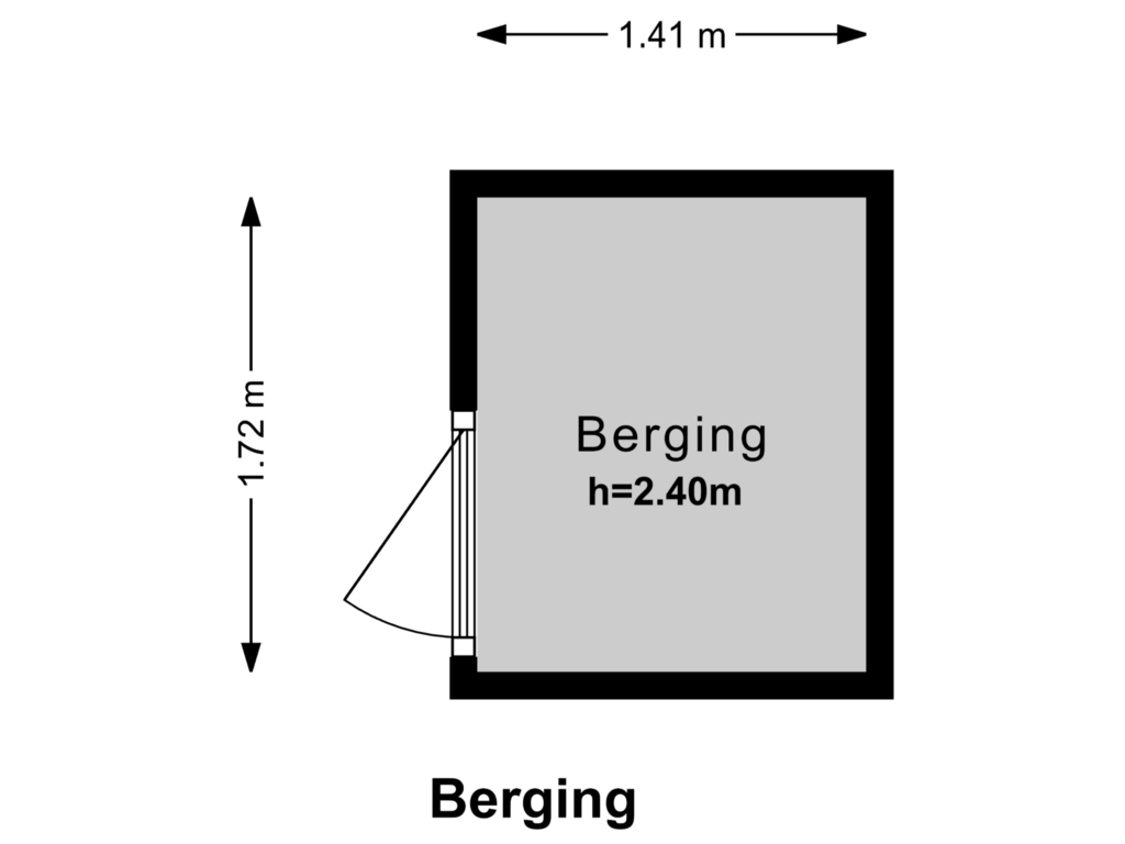 Bekijk plattegrond van Berging van Prinsengracht 1123-E