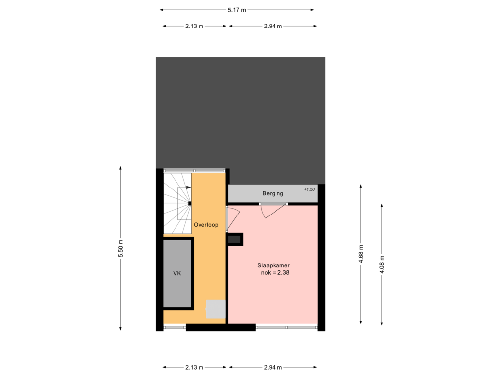 View floorplan of tweede etage of Does 8