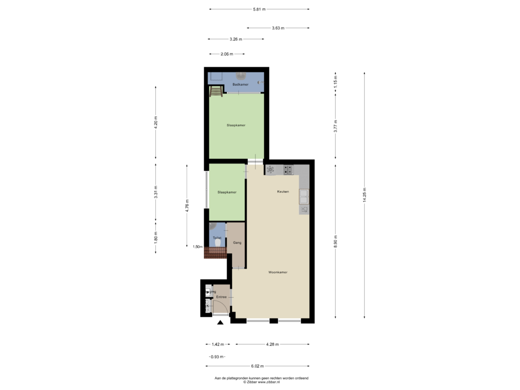 View floorplan of Appartement of Ooievaarstraat 26