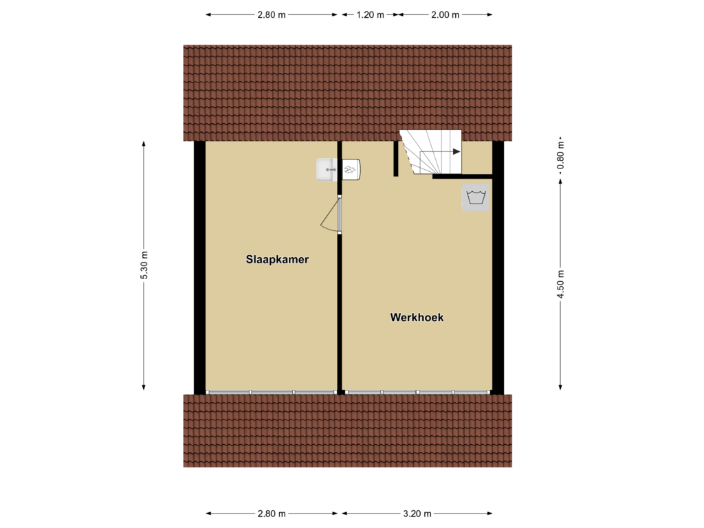 Bekijk plattegrond van 2e verdieping van Beneluxstraat 9