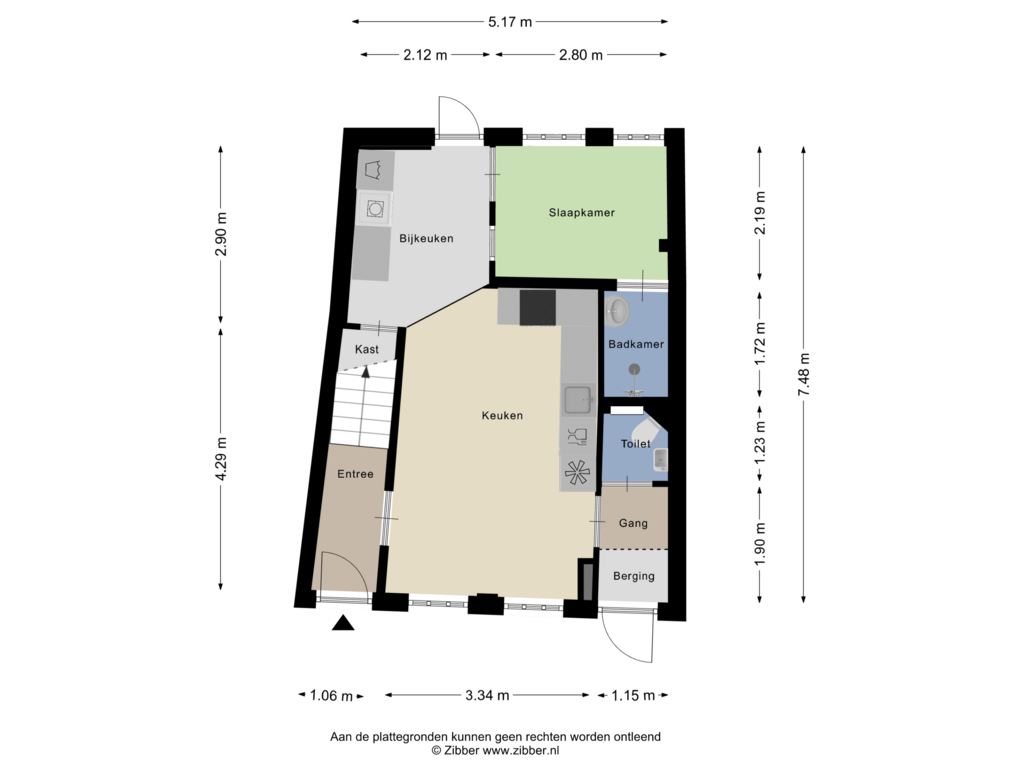 Bekijk plattegrond van Begane Grond van Rodeweg 8