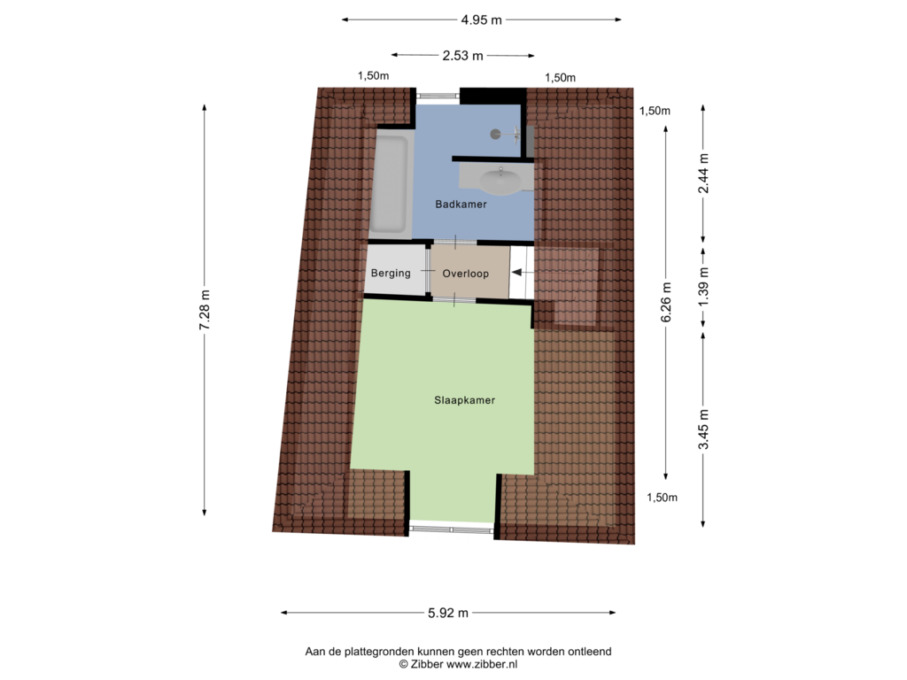 Bekijk plattegrond van Tweede verdieping van Rodeweg 8