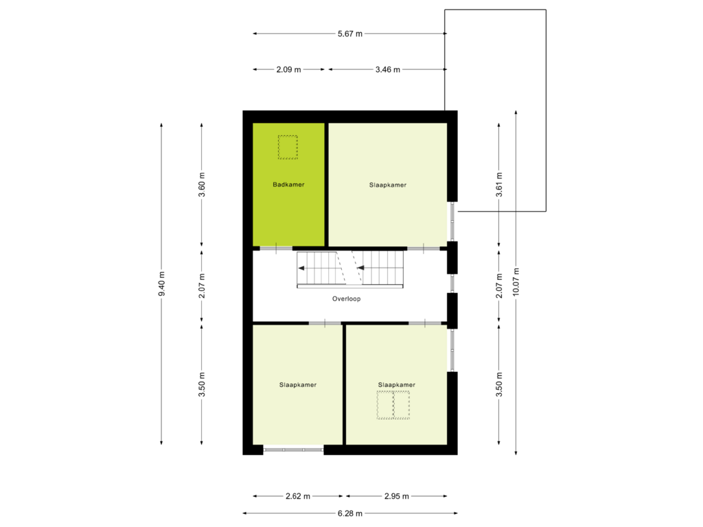 View floorplan of Eerste verdieping of Lombardije 20