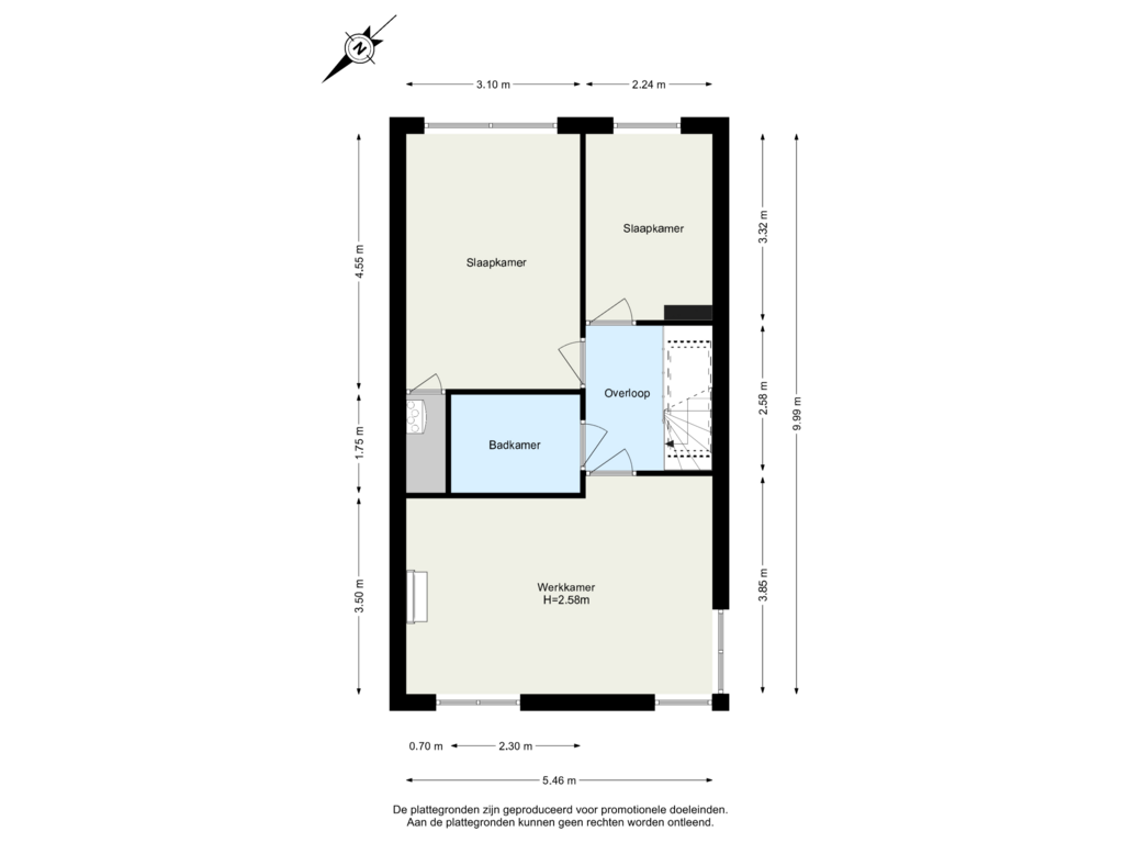 Bekijk plattegrond van 2e Verdieping van Eb 7