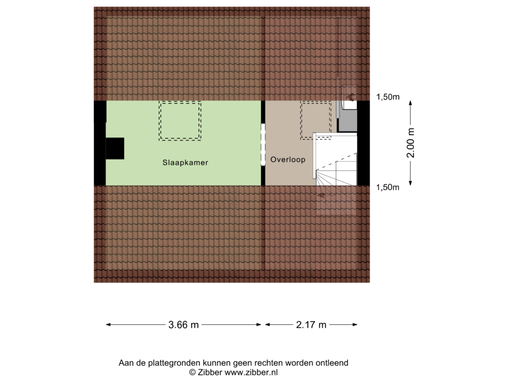 Bekijk plattegrond van Tweede Verdieping van Bevrijdingstraat 56