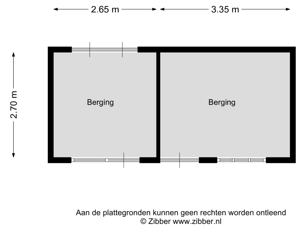 Bekijk plattegrond van Berging van Bevrijdingstraat 56