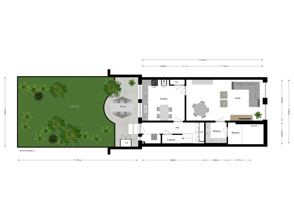 View floorplan of SOUTERRAIN of Spinozastraat 21-H