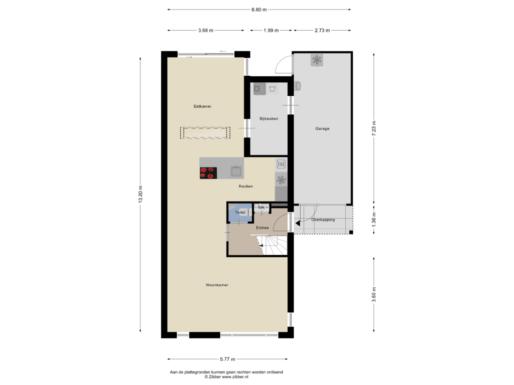 Bekijk plattegrond van Begane Grond van Wolvenveen 21