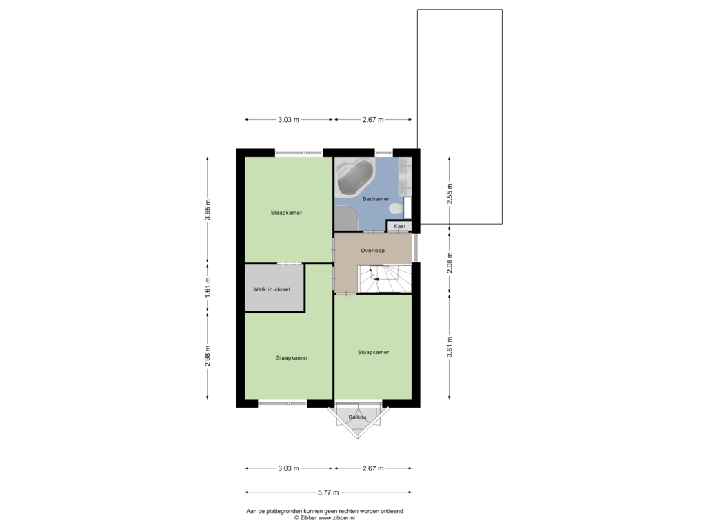 Bekijk plattegrond van Eerste Verdieping van Wolvenveen 21