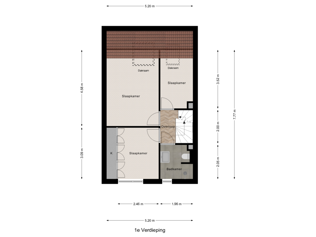 Bekijk plattegrond van 1e Verdieping van Keizersdam 25