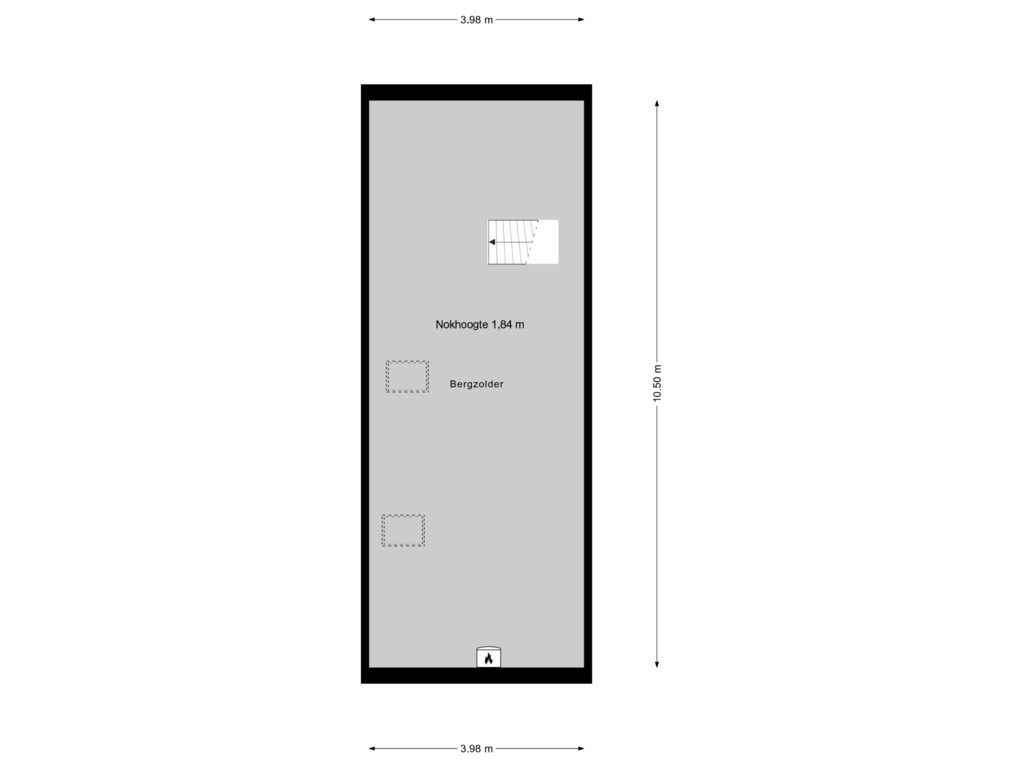 Bekijk plattegrond van bergzolder van IJsbaan 8