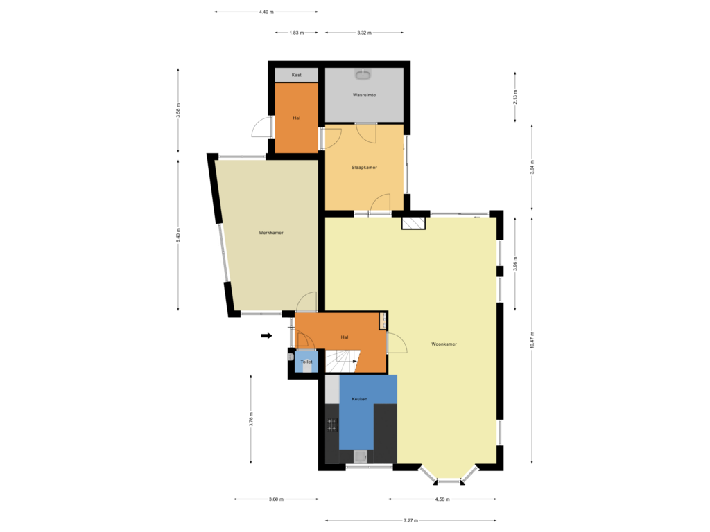 Bekijk plattegrond van begane grond van IJsbaan 8