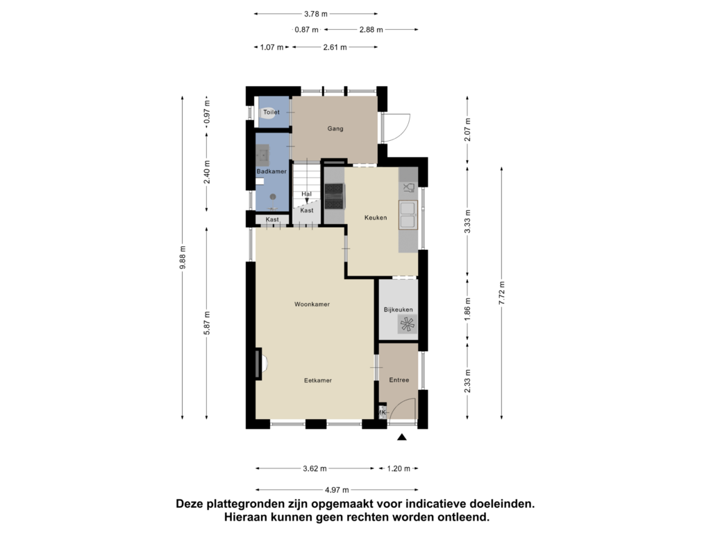 View floorplan of Begane grond of Smitsweg 10