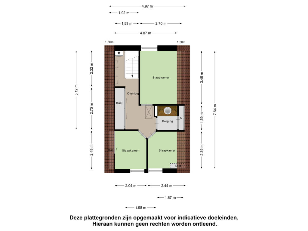 View floorplan of Eerste verdieping of Smitsweg 10