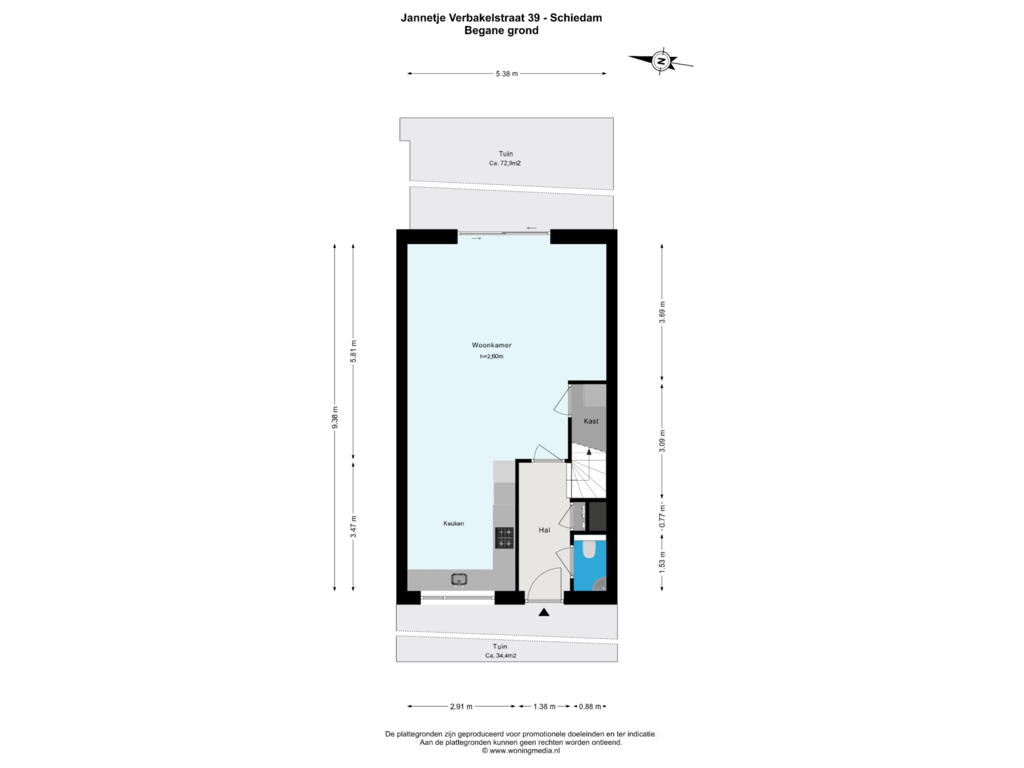 View floorplan of Begane_grond of Jannetje Verbakelstraat 39