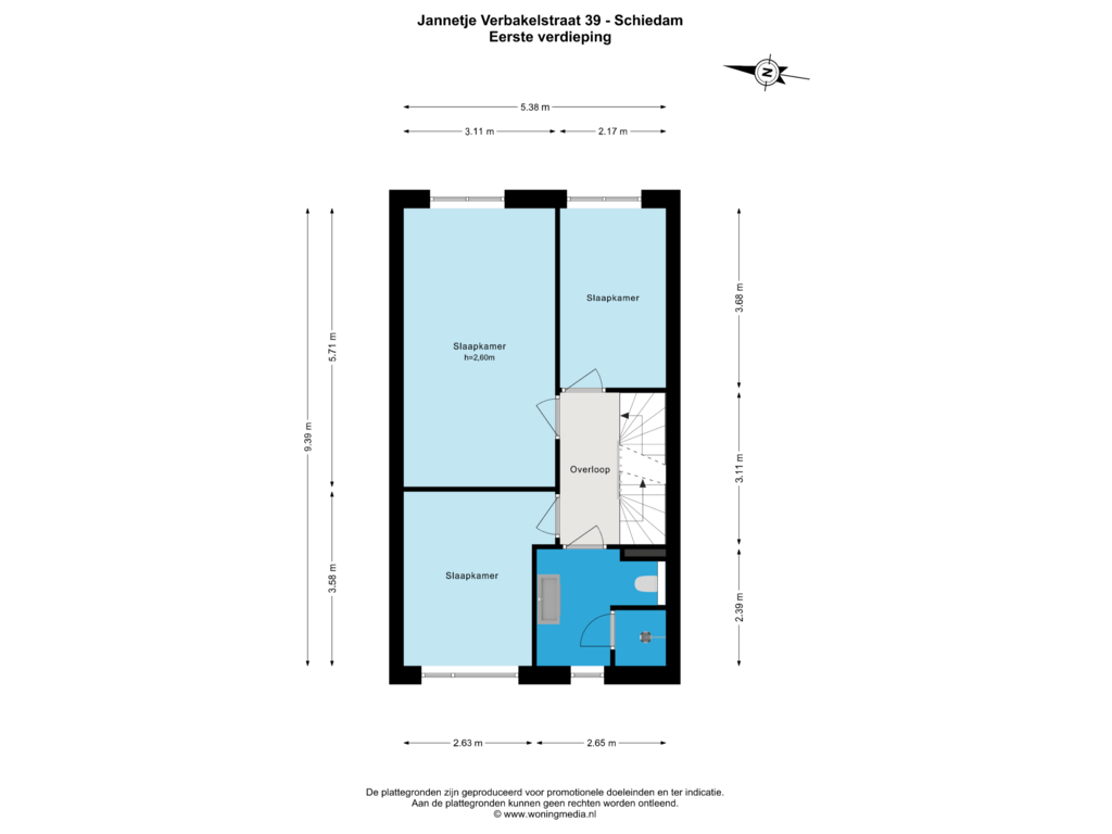 View floorplan of 1e_verd of Jannetje Verbakelstraat 39