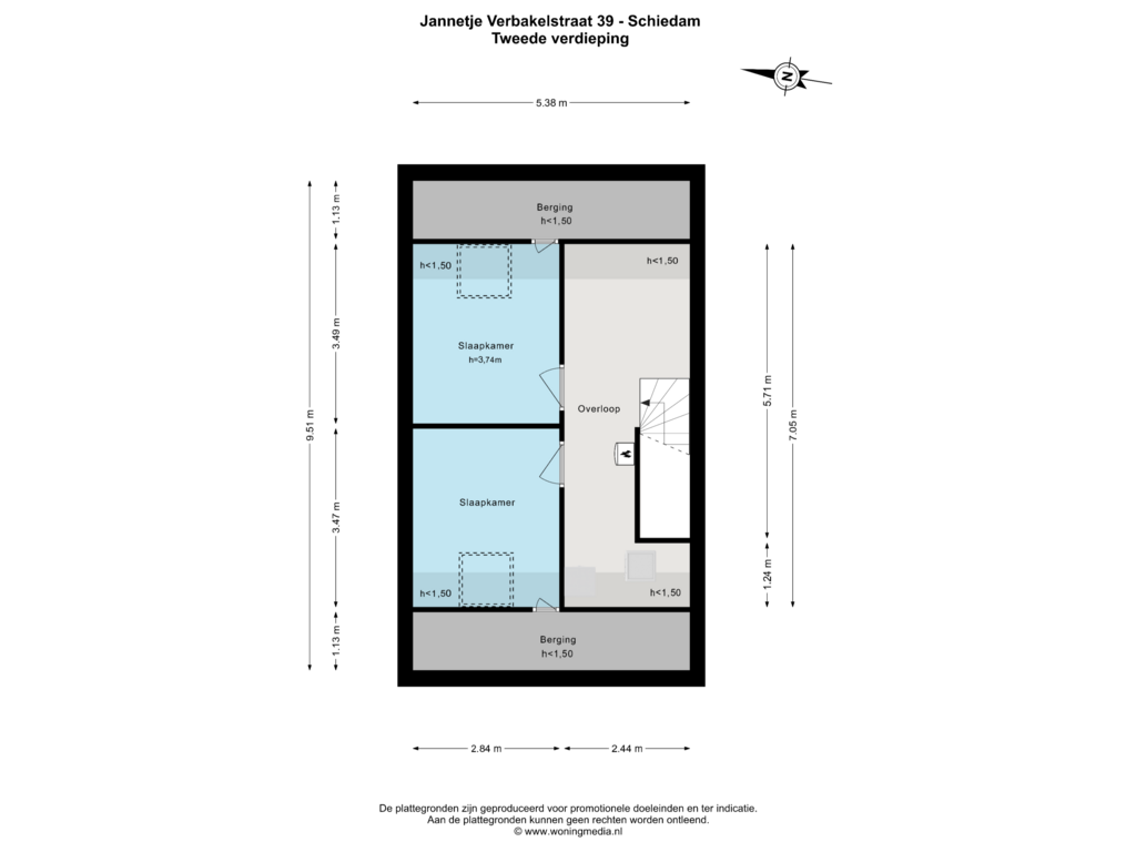 View floorplan of 2e_verd of Jannetje Verbakelstraat 39