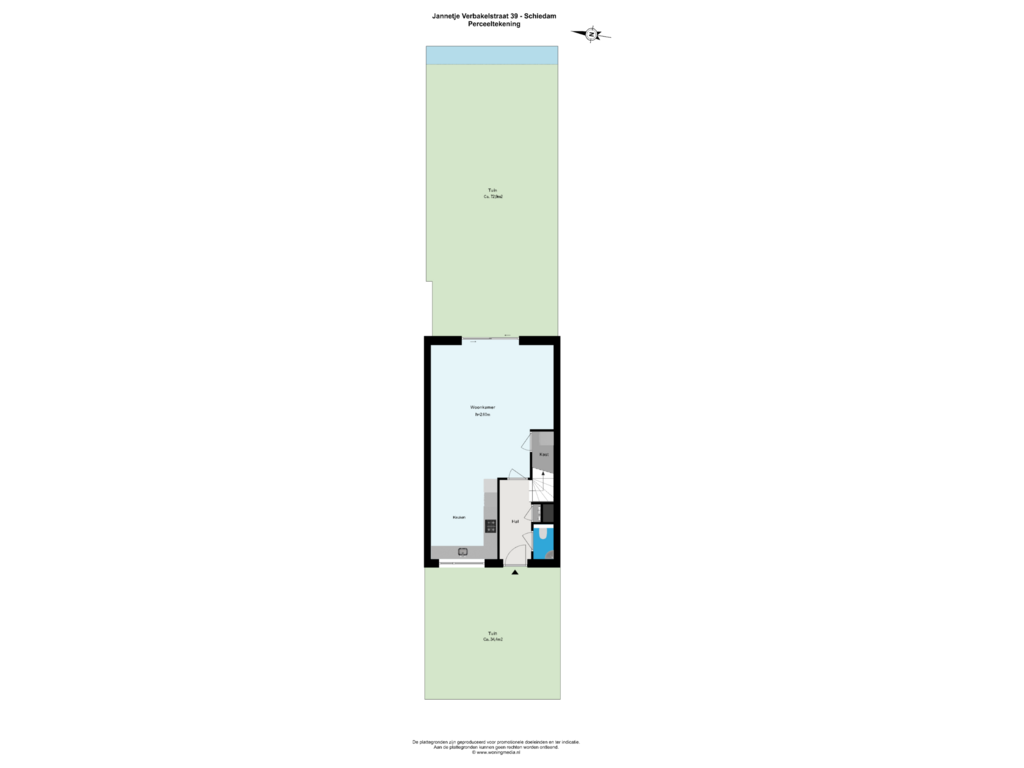 View floorplan of Perceeltekening of Jannetje Verbakelstraat 39