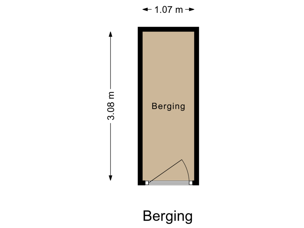 View floorplan of Berging of Omval 53