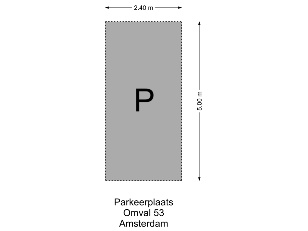 View floorplan of Parkeerplaats of Omval 53