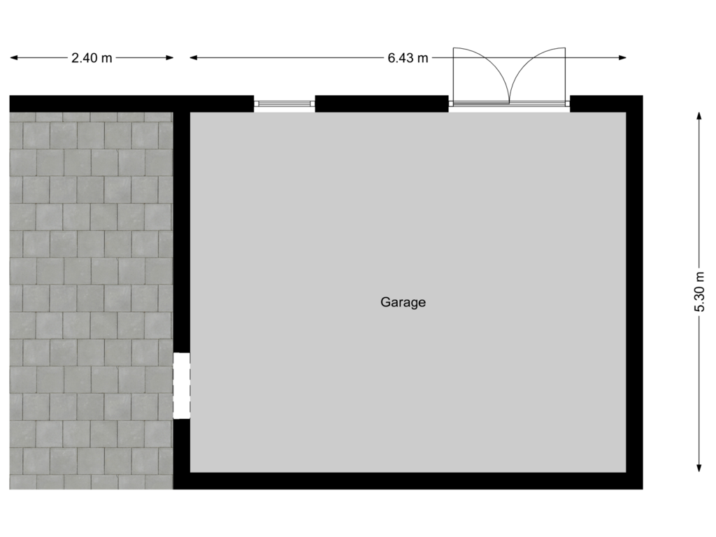 View floorplan of Garage of Blokdijk 9-B