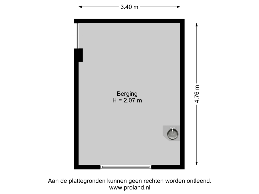 View floorplan of Berging of Uiterdijksterweg 32