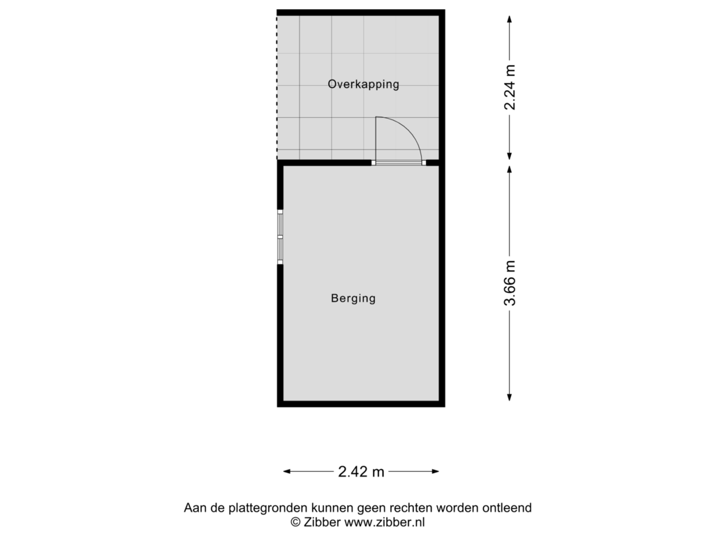 View floorplan of Berging of Aldenhof 3415