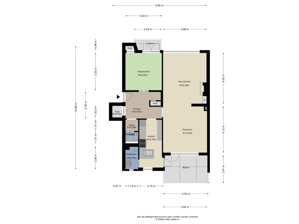 View floorplan of Appartement of Molukkenstraat 114