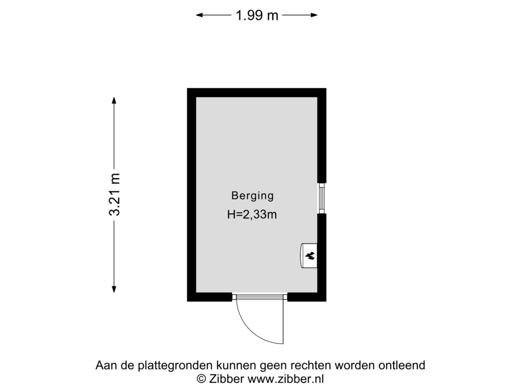 View floorplan of Berging of Molukkenstraat 114