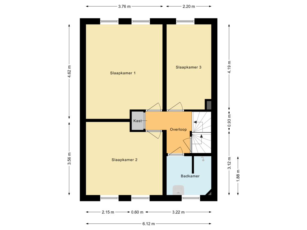 Bekijk plattegrond van Eerste verdieping van Sirius 7