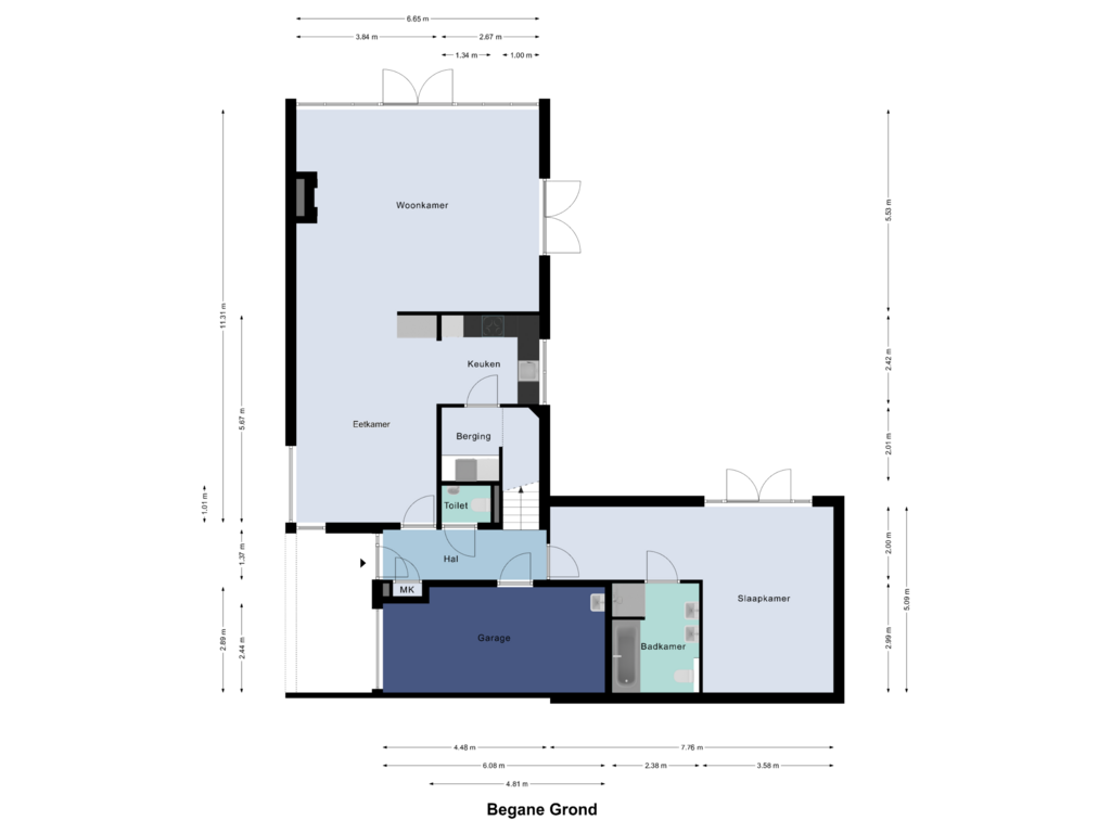 View floorplan of Begane Grond of Burton Jostweg 10