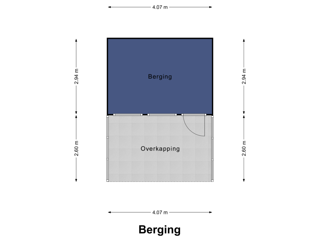 View floorplan of Berging of Burton Jostweg 10