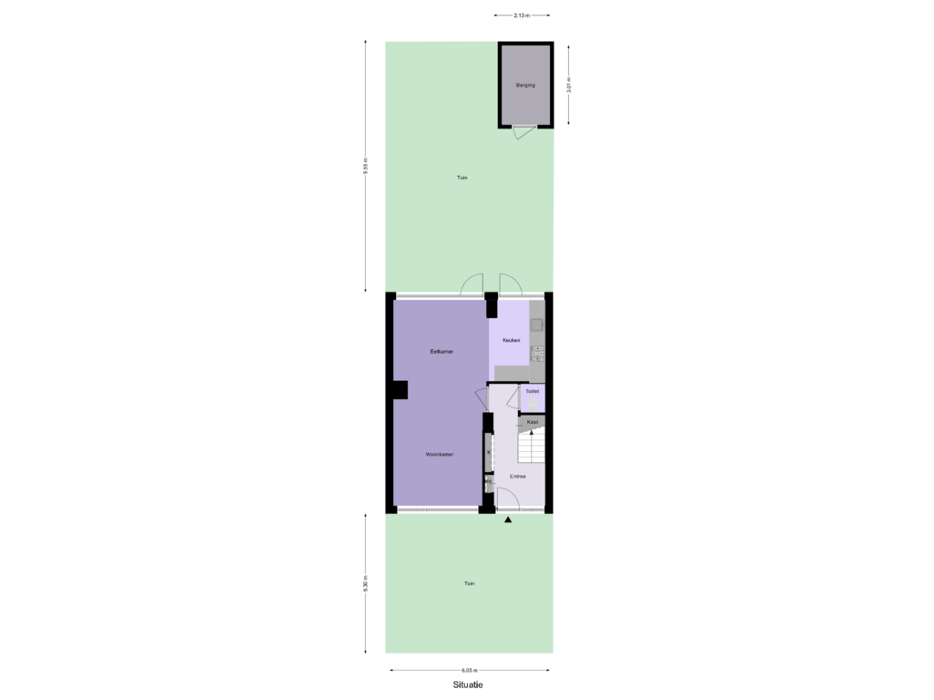 View floorplan of Situatie of Rotterdamseweg 33