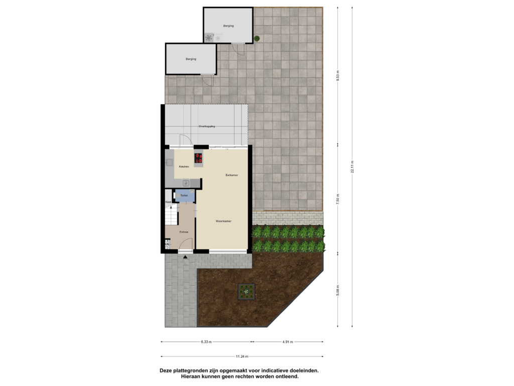 View floorplan of Begane Grond_Tuin of Hiddes de Friesstraat 20