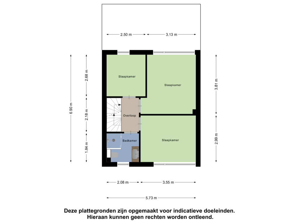 View floorplan of Eerste Verdieping of Hiddes de Friesstraat 20