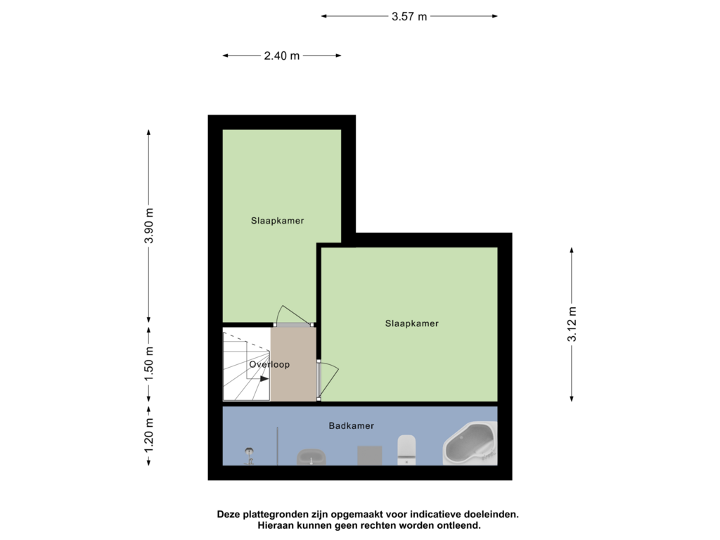 Bekijk plattegrond van 2e Verdieping van Zonnebloemstraat 15-A