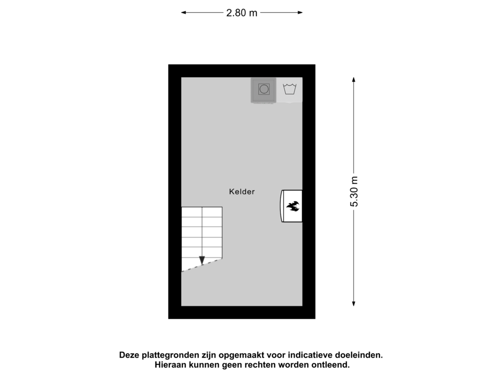 Bekijk plattegrond van Kelder van Zonnebloemstraat 15-A