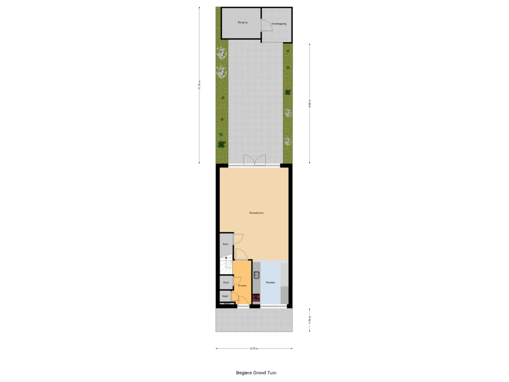 Bekijk plattegrond van Begane Grond Tuin van Sudesstraat 31