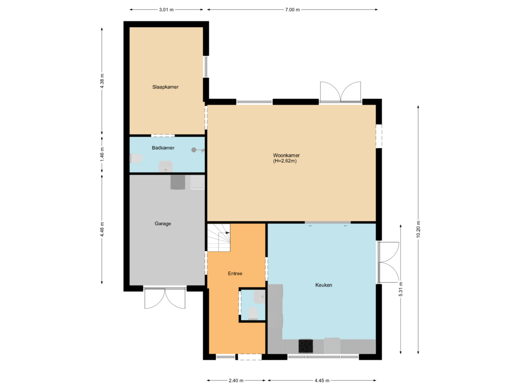 View floorplan of First floor of Albatroslaan 34