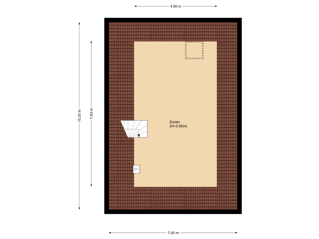 View floorplan of Floor 2 of Albatroslaan 34