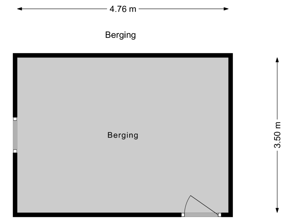 View floorplan of Berging of Medemblikstraat 74