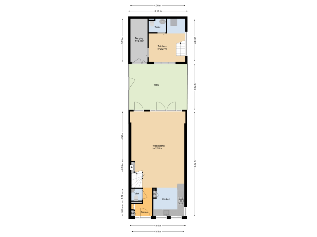 Bekijk plattegrond van Situatie van Warmoezierskade 4