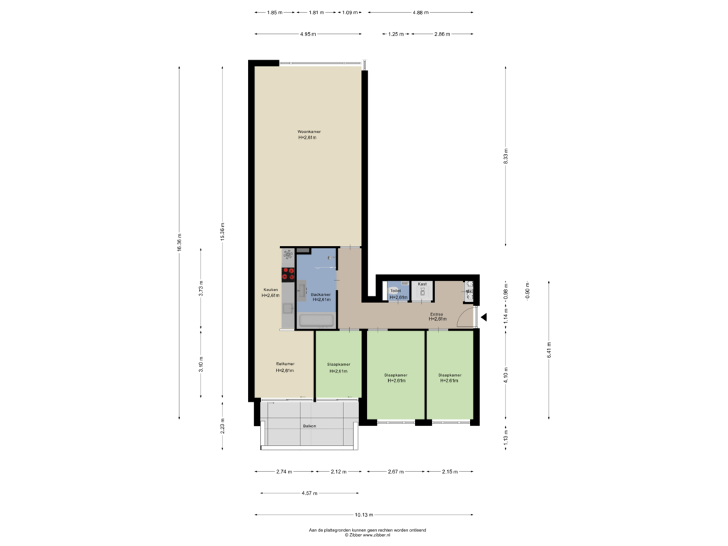 Bekijk plattegrond van Appartement van Kratonkade 622