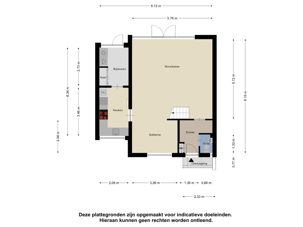 Bekijk plattegrond van Begane Grond van Indira Gandhilaan 60