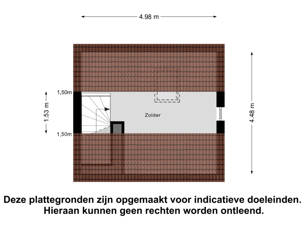 Bekijk plattegrond van Zolder van Arjaan Katsmanstraat 2