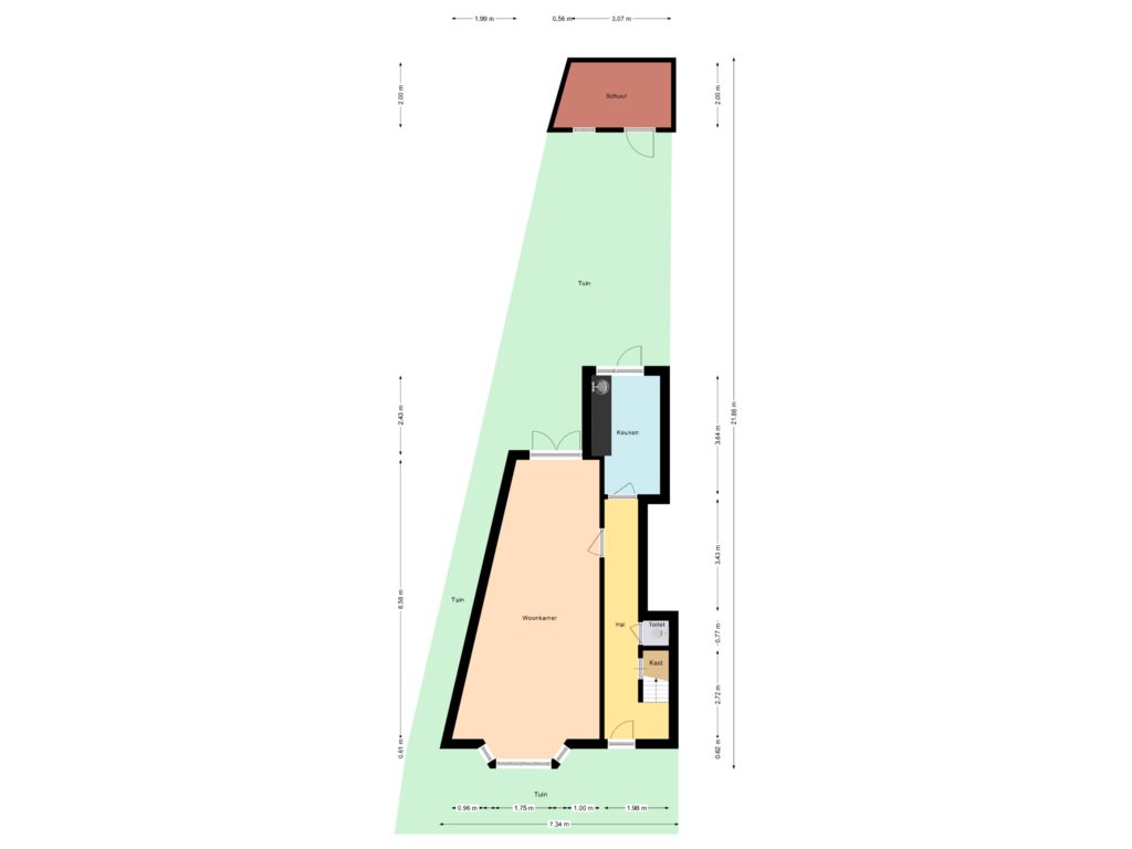 Bekijk plattegrond van Begane grond van Dorpsstraat 84