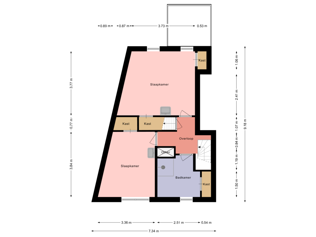 Bekijk plattegrond van 1e verdieping van Dorpsstraat 84