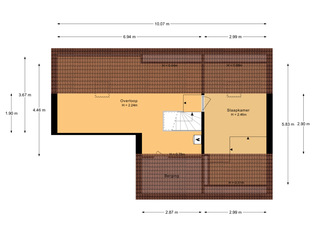 Bekijk plattegrond van 2e verdieping van V.d. Duijn van Maasdamlaan 8