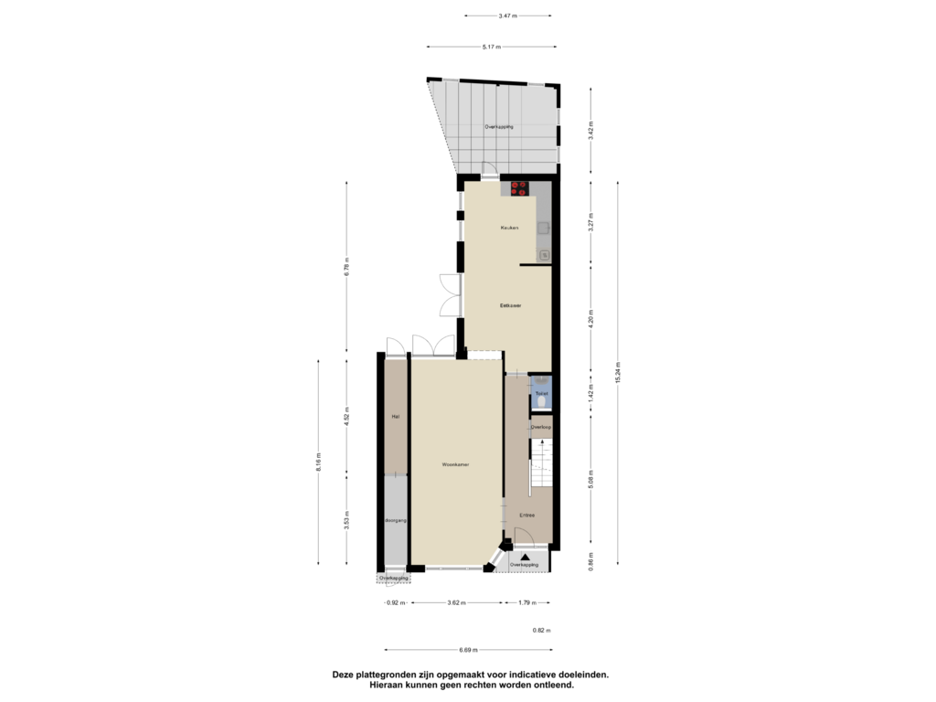 View floorplan of Begane Grond of Bongerdstraat 9