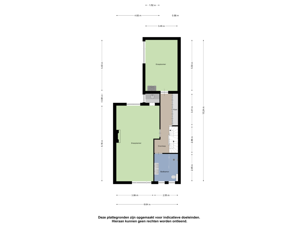 View floorplan of Eerste Verdieping of Bongerdstraat 9